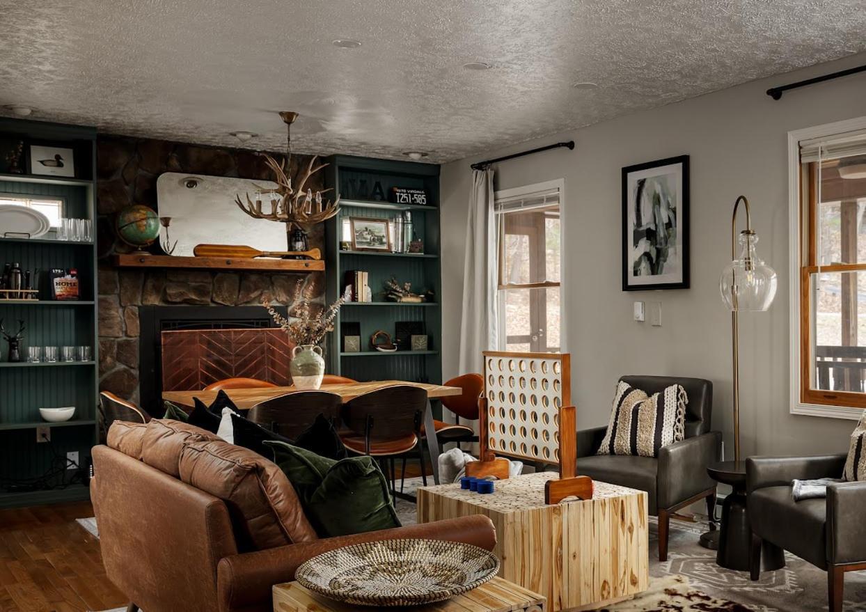Shenandoah Dog Friendly Cabin With River Access, Hot Tub, Fire Pit, Bbq, Outdoor Dining שננדואה מראה חיצוני תמונה